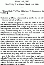 Spanish Mining Laws - March 18th 1563 Art 1-3.gif