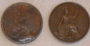 19 Feb 2011 Coin Roll Hunt 1862 and 1939 Large Pennies.webp