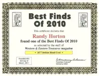 Best Finds 2010 Certificate.webp