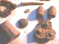 Closeup of 8-19-2006 Encampment finds.webp