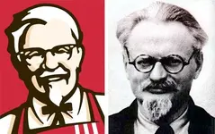 Col. Sanders and Leon Trotsky.webp