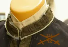 Knights of Pythias Uniform - Close up of Collar - Painted.webp
