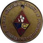 Knights of Pythias War Medal - Front (426x425).webp