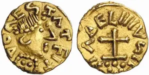 Gold Tremissis, moneyer Madelinus.webp
