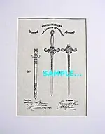 Knights of Pythias Sword Patent - no number or date on it - chopped off.webp