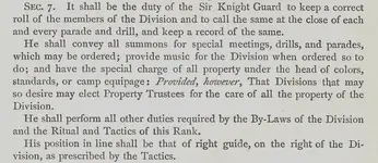 Knights of Pythias 1886 book regarding  DIVISIONAL GUARDS (700x304).webp