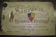 Knights of Pythias Souvenir Book cover Cleveland 1896 (393x262).webp