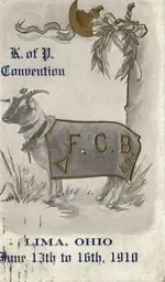 Knights of Pythias Convention Postcard  Lima, Ohio 1910 with Goat .webp