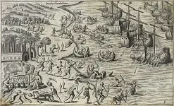 Natives in Peru fight arriving Spanish ships.webp