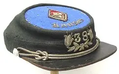 kepi-hat_fraternal_Knights-of-Pythias-Uniformed-Rank_white-cord_TN.webp