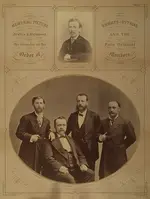 Knights of Pythias Photo of original founders - Justice H. Rathbone on top.webp