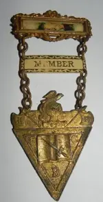Knights of Pythias Pin - Trianglr - Bible - Sword.webp