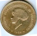 LUXEMBOURG 5 FRANCS 1929 VERY FINE SILVER COIN.webp