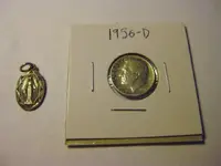 1956D Dime and Virgin Mary.webp