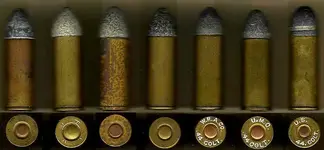 cartridges_Colt44_seven-early-cartridges_cartridgecollectordotcom.webp