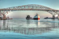 Freighter under Blue Water Bridge.webp