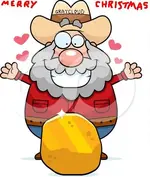 102491-Royalty-Free-RF-Clipart-Illustration-Of-A-Chubby-Prospector-With-A-Large-Piece-Of-Gold.webp