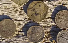 First Silver Coin for 2007 1950 Dime and 1943 Nick.webp