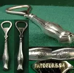 Bottle Opener Patented Feb 6, 1894 - Multiple Images.webp