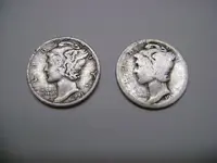 1943 and 192- Mercury Dimes.webp