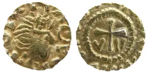 Tremissis Garoaldus Mainz AD650-1.webp