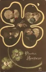 Postcard WWI French with Four Leaf Clover.webp