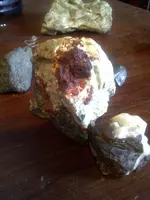 meteorite red rock and white .webp