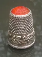 Carnelian Domed Silver Thimble (1).webp