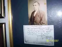 Owen and message to my Great Grandmother in her memory book.webp