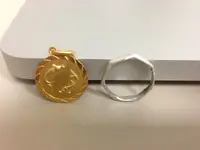 Gold Pisces pendant and silver ring 01212013.webp Gold Pisces pendant and silver ring 01212013.webp