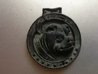 bulldog watch fob found by joe by shiloah road SR creek site.webp