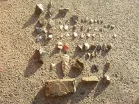 whole collection with raw flint at the bottom left.webp