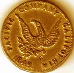 1849 California Republic Company Gold $5 OBV.webp