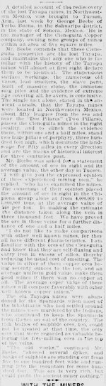 Los Angeles Herald, Volume XXIX, Number 45, 15 November 1901 — REDISCOVERED SPANISH MINES .jpg