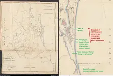 Dixon Map 1842 NLA with enlarged section re Swan Bay.webp