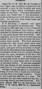 los Angeles Herald, Number 233, 21 May 1899AN ANCIENT MASSACRE GIVES A SCOOP TO PAPERS IN NEW...webp