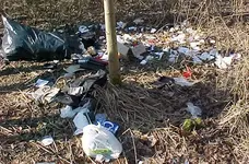 The garbage Van Camp found on his property that led to Notarbartolo's arrest..webp