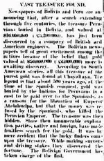 Morning Bulletin Friday 29 April 1904, page 5 INCA TREASURE.webp Morning Bulletin Friday 29 April 1904, page 5 INCA TREASURE.webp