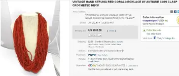 Vintage Hand Strung Red Coral Necklace w Antique Coin Clasp Crocheted Neck  eBa_2014-02-11_08...webp