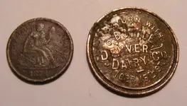 1878 Seated Dime Denver Dairy Token.webp