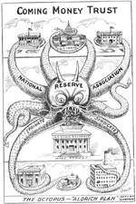 Fed will be a MONOPOLY EXTORTION CARTEL,  1912 cartoon predicts.webp