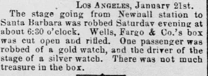 Sacramento Daily Union, Volume 2, Number 285, 22 January 1877 — Stage Robbed.webp