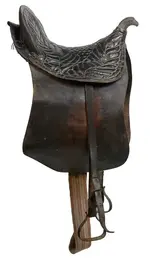saddle with eadle headed pommel 1830's.webp