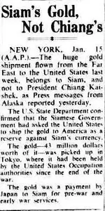 The Sydney Morning Herald , Monday 16 January 1950, page 3 gold from siam to alaska.webp