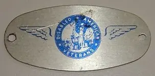 Disabled American Veteran Tag Front with stamped insignia.webp Disabled American Veteran Tag Front with stamped insignia.webp