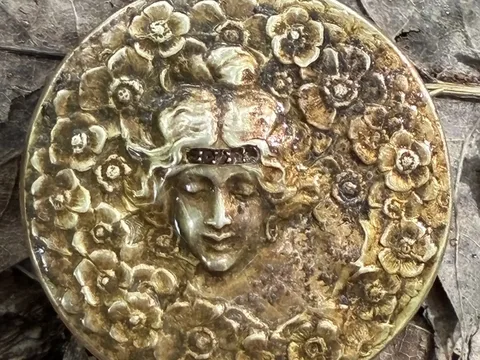 Brass Brooch. Edit: 14k Gold Brooch by SilverCoinHound