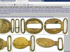 Massachusetts milicia officer sword buckle