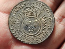 BIG Overstamped French Colonial Silver 1691/1696, Worn Silver, Silver Spoon ETC!