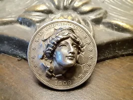 Unbelievable 1909 Barber Half Turned Pop Out Pin Jewlery!