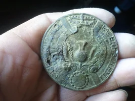 FRENCH MILITARY MEDALLION or BUCKLE COVER ??? ......and very cool bottle !!